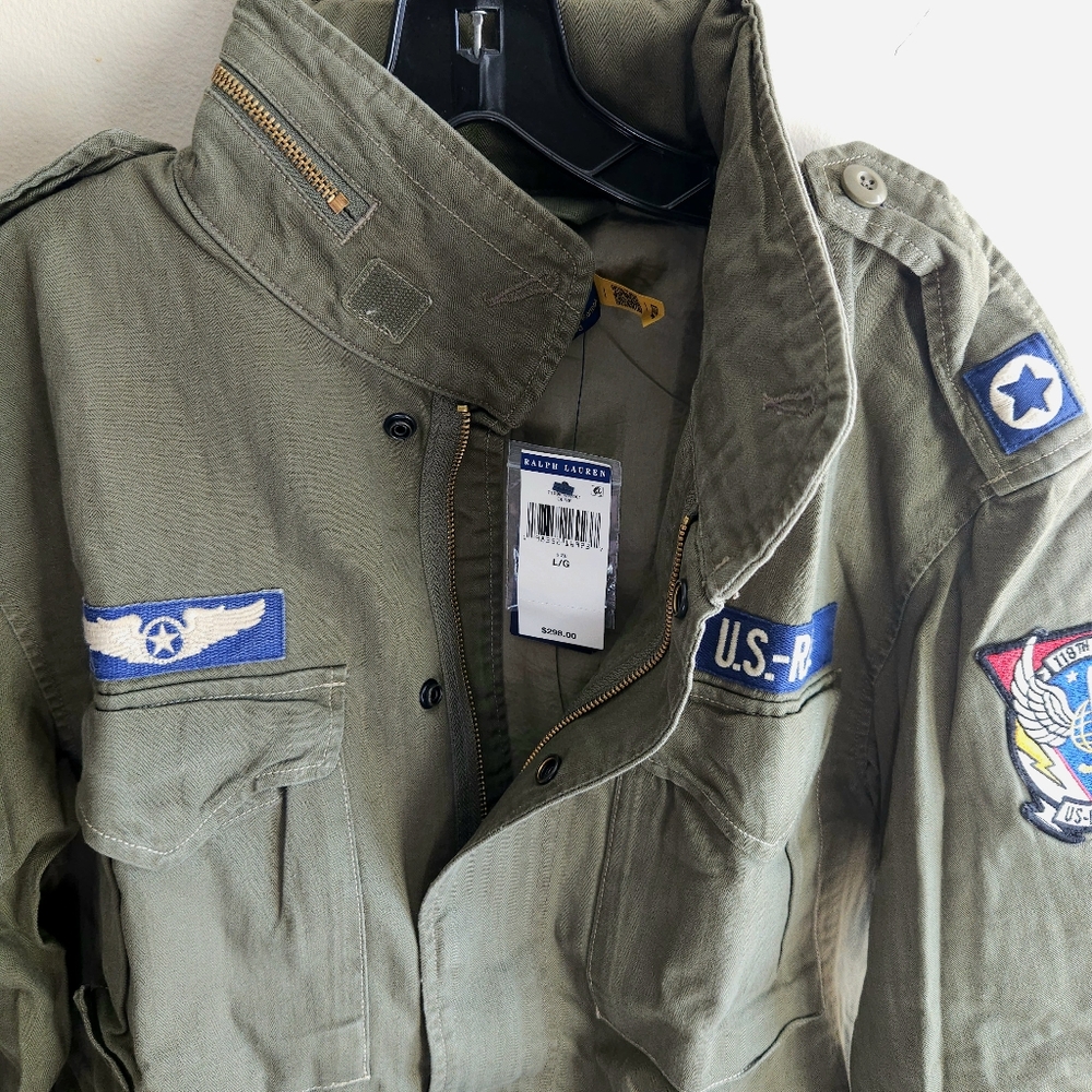 Polo Ralph Lauren Olive Military Field Jacket - Picture 3 of 3